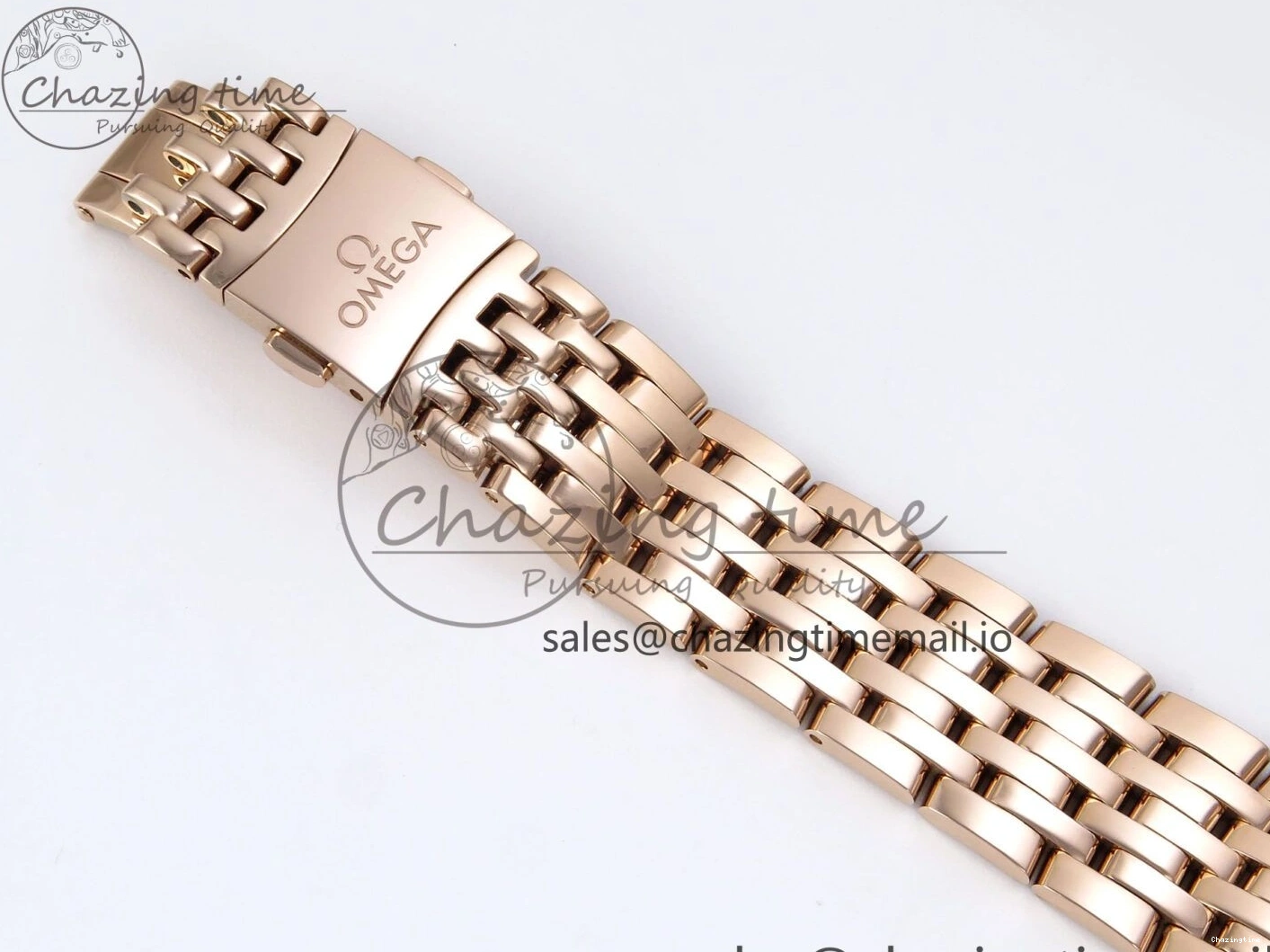 0102 De Ville Prestige Ladies RG VSF 1:1 Best Edition Brown Diamonds Dial on RG Bracelet A Sophisticated 7681